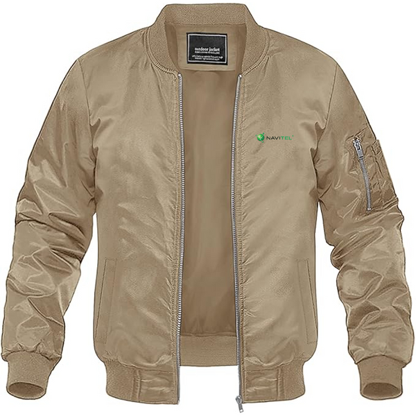 Men's Navitel Logo Lightweight Bomber Jacket Windbreaker Softshell Varsity Jacket Coat