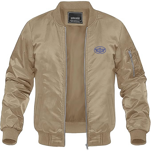 Men's FAW Logo Lightweight Bomber Jacket Windbreaker Softshell Varsity Jacket Coat