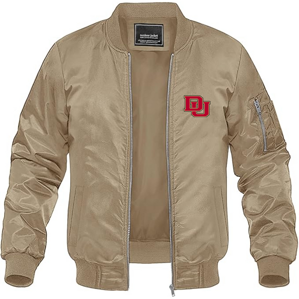 Men's  Denver Pioneers Lightweight Bomber Jacket Windbreaker Softshell Varsity Jacket Coat
