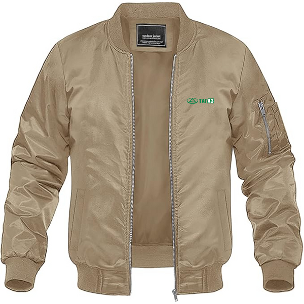 Men's TagAz Logo Lightweight Bomber Jacket Windbreaker Softshell Varsity Jacket Coat