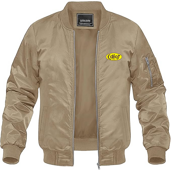 Men's Edfor Grand Sport Logo Lightweight Bomber Jacket Windbreaker Softshell Varsity Jacket Coat