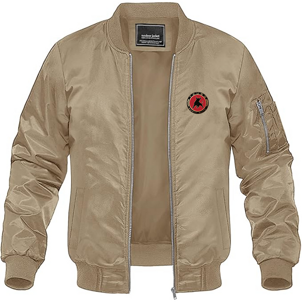 Men's Tauro Sport Auto Logo Lightweight Bomber Jacket Windbreaker Softshell Varsity Jacket Coat
