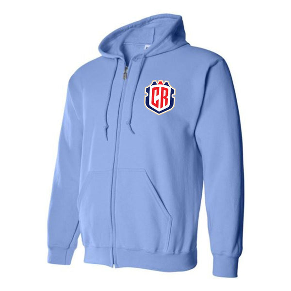 Men's Costa Rica National Soccer Team Zipper Hoodie