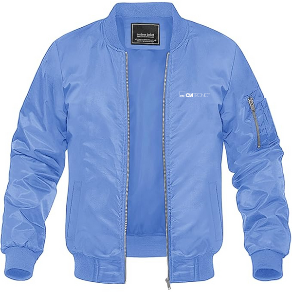 Men's Clatronic Logo Lightweight Bomber Jacket Windbreaker Softshell Varsity Jacket Coat