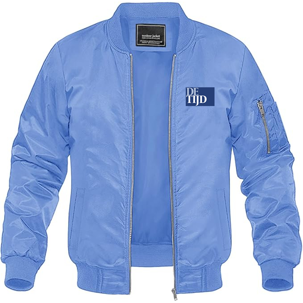 Men's De Tijd   Lightweight Bomber Jacket Windbreaker Softshell Varsity Jacket Coat
