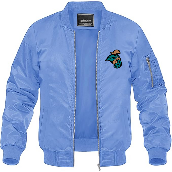 Men's Coastal Carolina Chanticleers Lightweight Bomber Jacket Windbreaker Softshell Varsity Jacket Coat