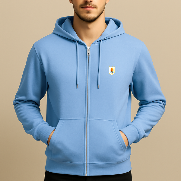 Men's Uruguay National Soccer Team Zipper Hoodie