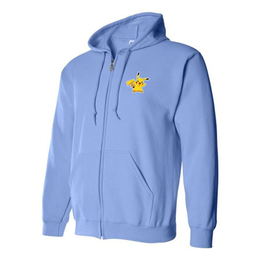 Men's Pikachu Cartoon Zipper Hoodie