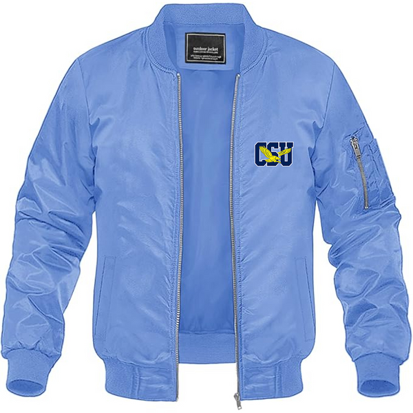 Men's   Coppin State Eagles Lightweight Bomber Jacket Windbreaker Softshell Varsity Jacket Coat