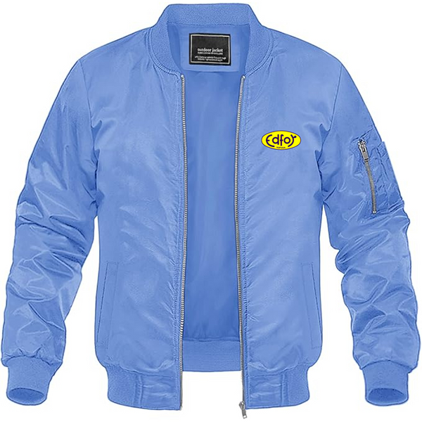 Men's Edfor Grand Sport Logo Lightweight Bomber Jacket Windbreaker Softshell Varsity Jacket Coat