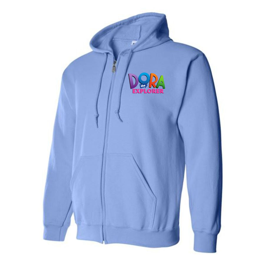 Men's Dora The Explorer Cartoon Zipper Hoodie