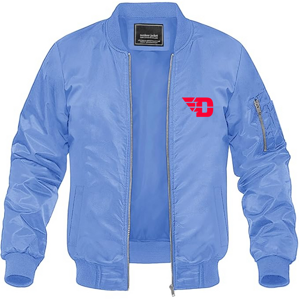 Men's  Dayton Flyers Lightweight Bomber Jacket Windbreaker Softshell Varsity Jacket Coat