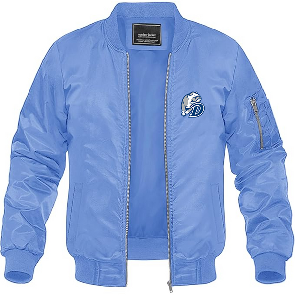 Men's Drake Bulldogs Lightweight Bomber Jacket Windbreaker Softshell Varsity Jacket Coat