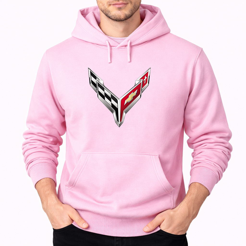 Men's  Chevrolet Corvette Car Pullover Hoodie
