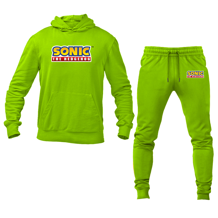 Men's Sonic The Hedgehog Cartoon Hoodie Joggers Set