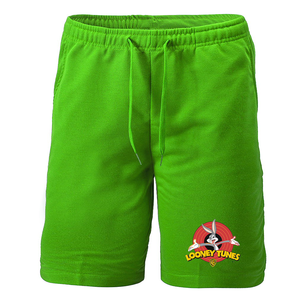 Men's Looney Tunes Warner Brothers Cartoon Athletic Fleece Shorts