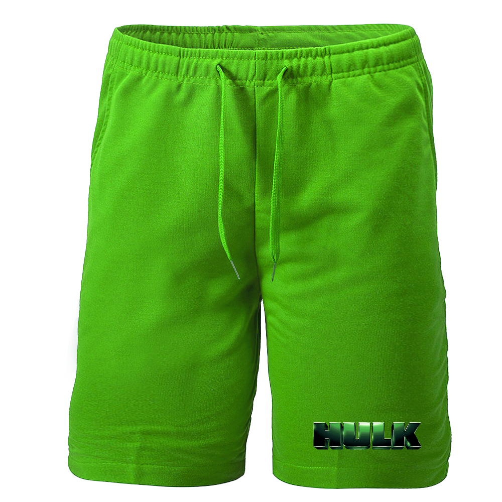 Men's The Hulk Marvel Superhero Athletic Fleece Shorts