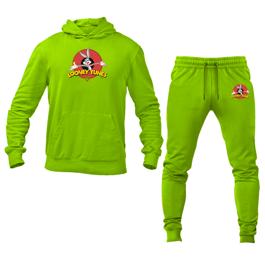 Men's Looney Tunes Warner Brothers Cartoon Hoodie Joggers Set