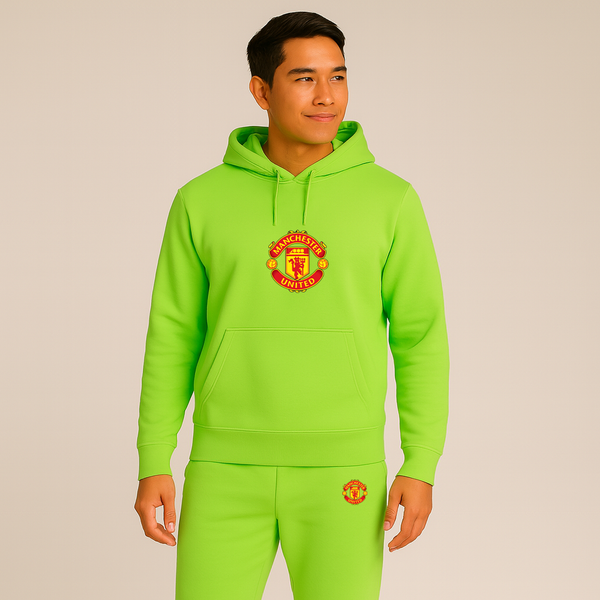 Men’s Manchester United Soccer Soccer Logo Hoodie Joggers Set