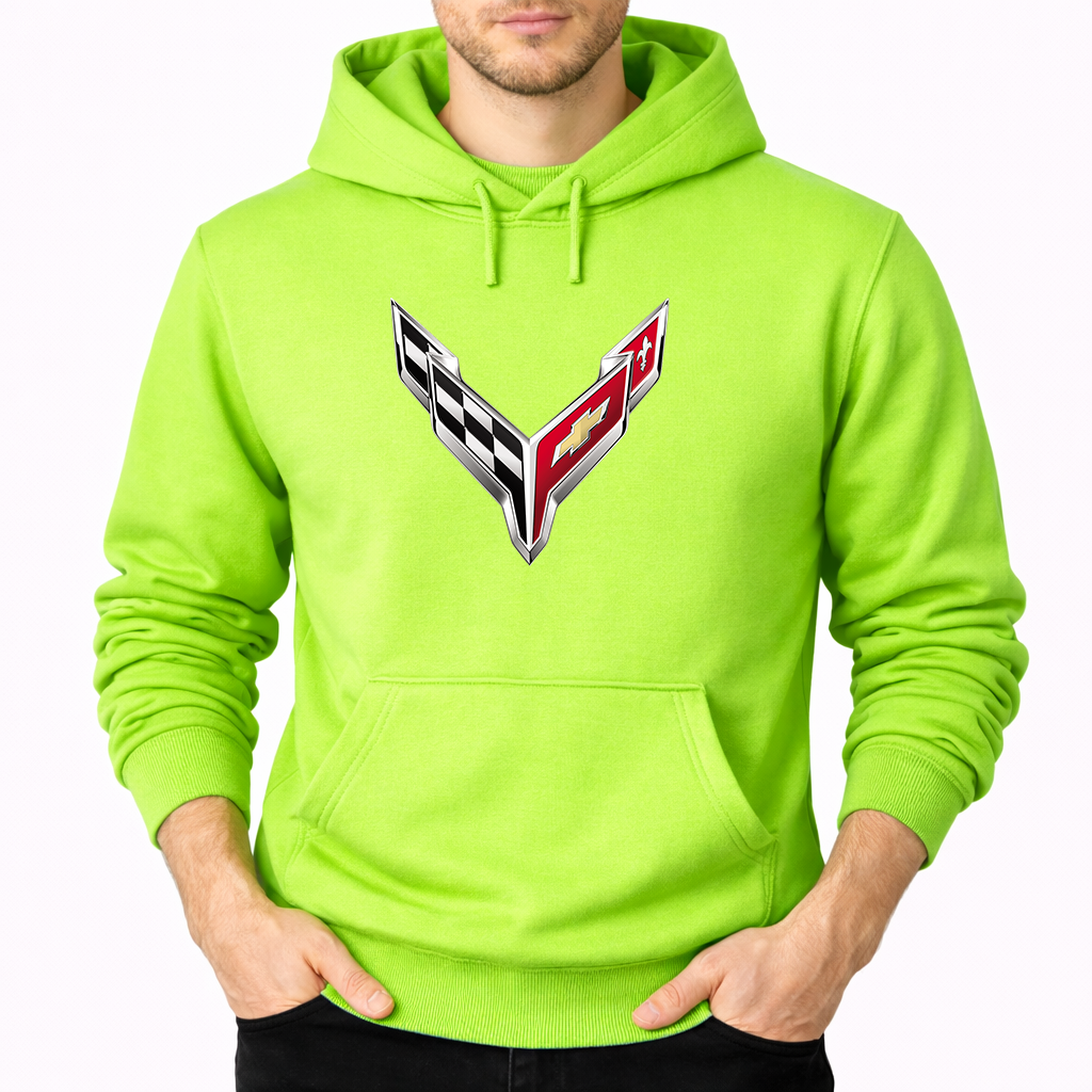 Men's  Chevrolet Corvette Car Pullover Hoodie