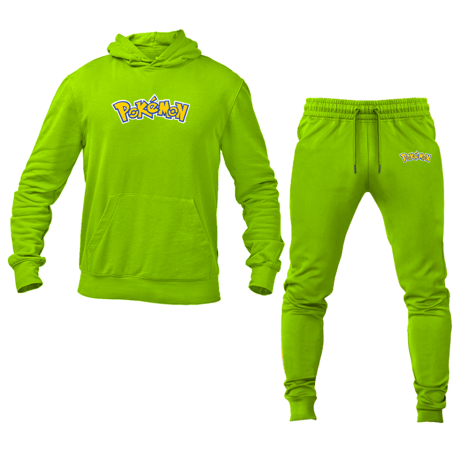 Men's Pokemon Cartoon Hoodie Joggers Set