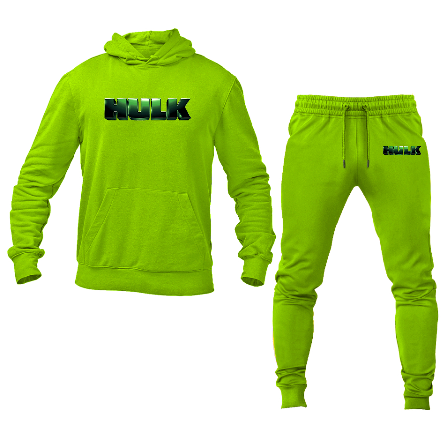 Men's The Hulk Marvel Superhero Hoodie Joggers Set
