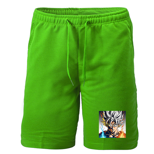 Men's Goku Fire Dragon Ball Z Cartoon Athletic Fleece Shorts