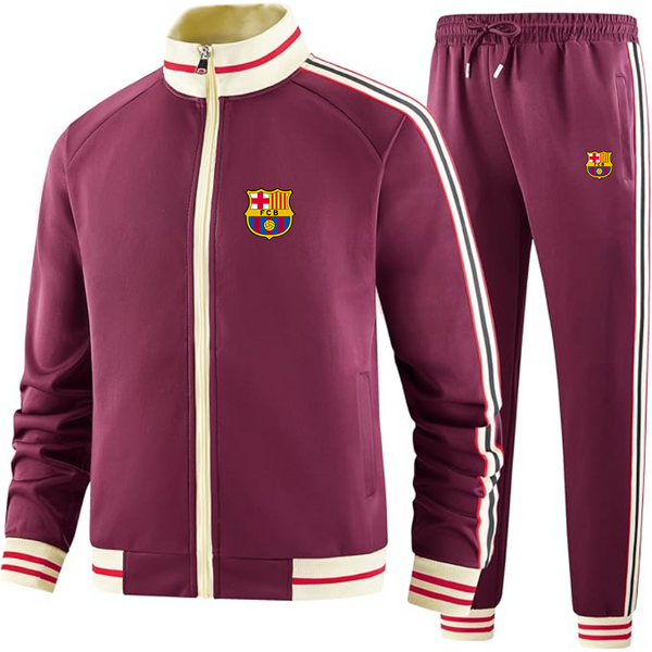 Men's  F.C. Barcelona Soccer - Premium Two-Piece Designer Tracksuit
