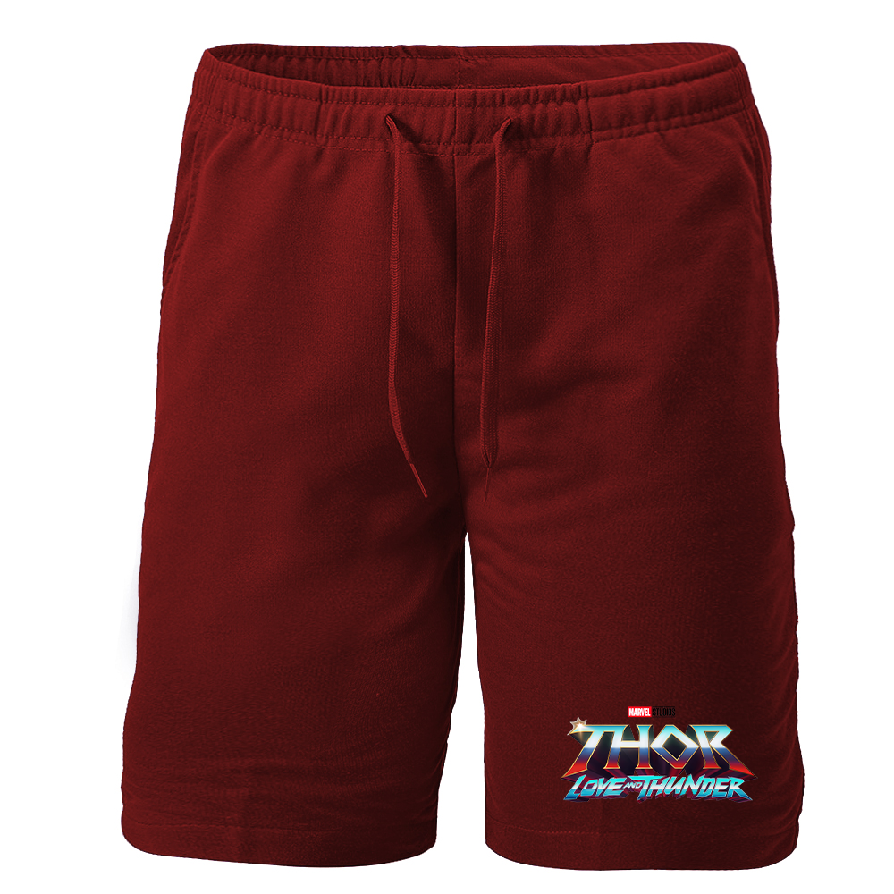 Men's Thor Love & Thunder Superhero Athletic Fleece Shorts