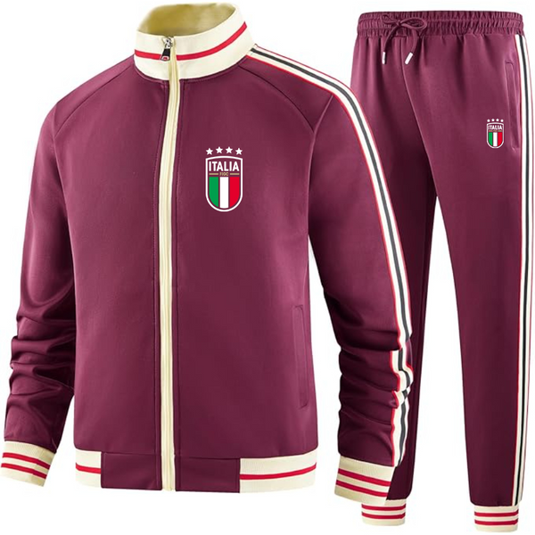 Men's Italy National Soccer Team - Premium Two-Piece Designer Tracksuit