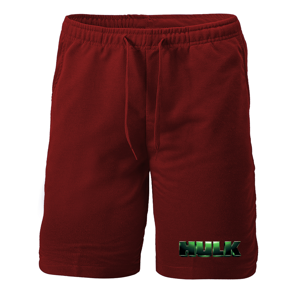 Men's The Hulk Marvel Superhero Athletic Fleece Shorts