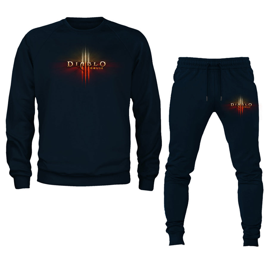 Men's Diablo 3 Game Crewneck Sweatshirt Joggers Suit