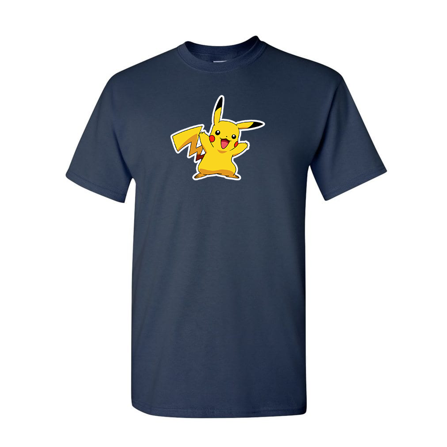 Men's Pikachu Cartoon Cotton T-Shirt