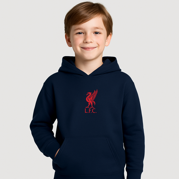 Youth Kids Liverpool L.F.C. Soccer Pullover Hoodie