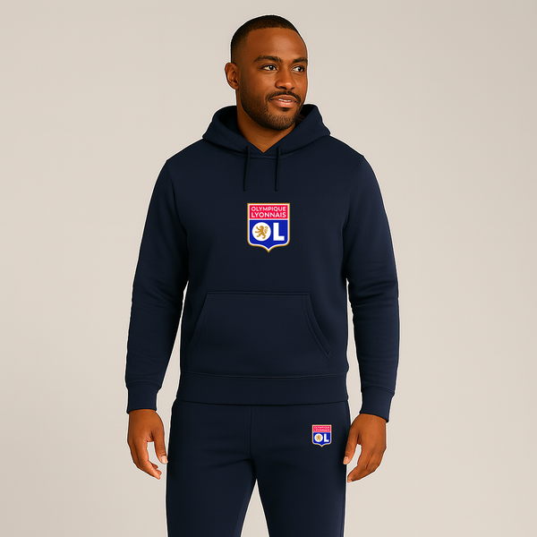 Men's Olympique Lyonnais FC Hoodie Joggers Set