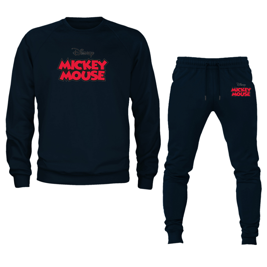 Men's Mickey Mouse Disney Crewneck Sweatshirt Joggers Suit