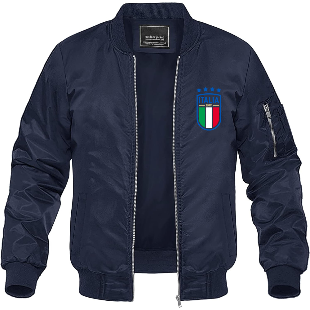 Men's Italy National Soccer Lightweight Bomber Jacket