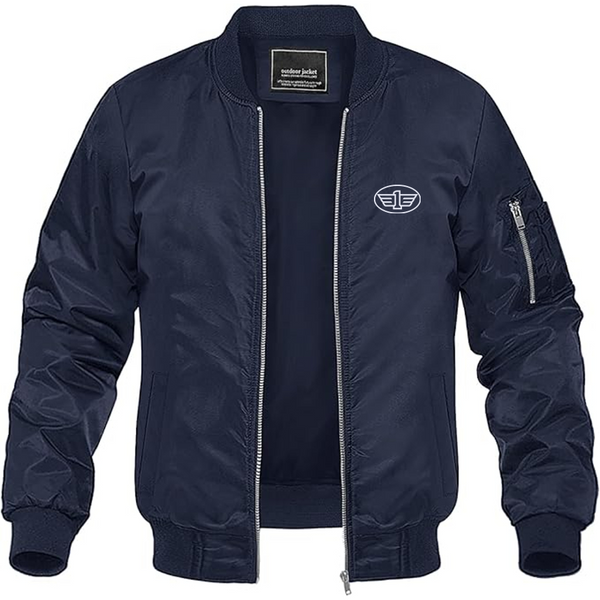 Men's FAW Logo Lightweight Bomber Jacket Windbreaker Softshell Varsity Jacket Coat