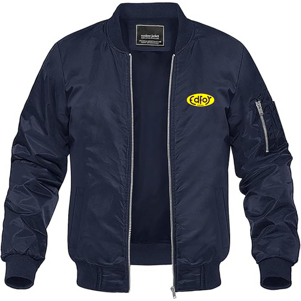 Men's Edfor Grand Sport Logo Lightweight Bomber Jacket Windbreaker Softshell Varsity Jacket Coat