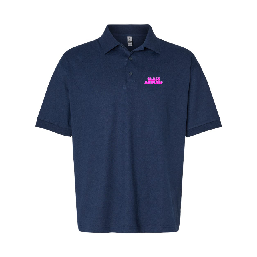 Men's Glass Animals Logo Dry Blend Polo - Navy