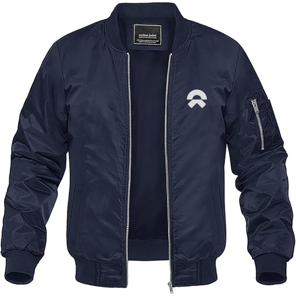Men's Nio Logo Lightweight Bomber Jacket Windbreaker Softshell Varsity Jacket Coat