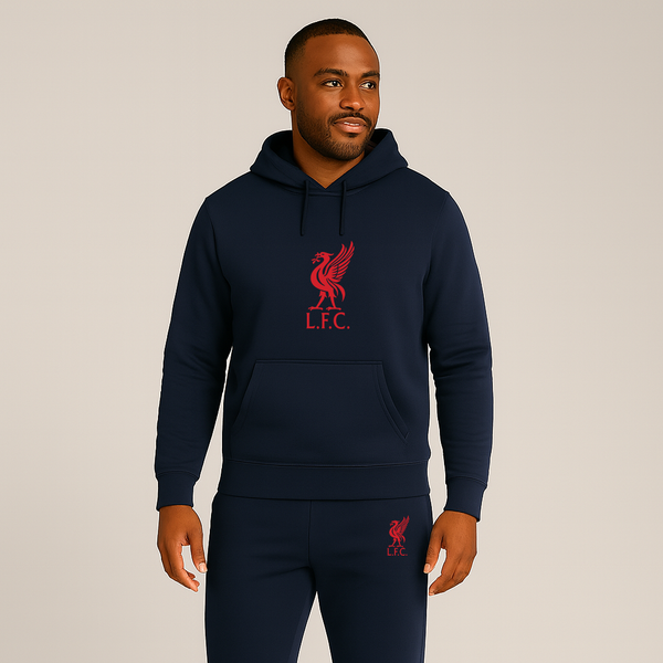 Men's Liverpool L.F.C. Soccer Logo Hoodie Joggers Set