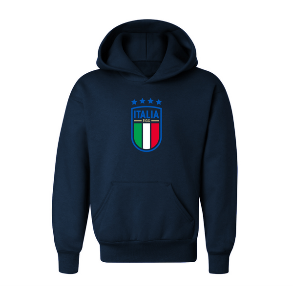 Youth Kids Italy National Soccer Pullover Hoodie