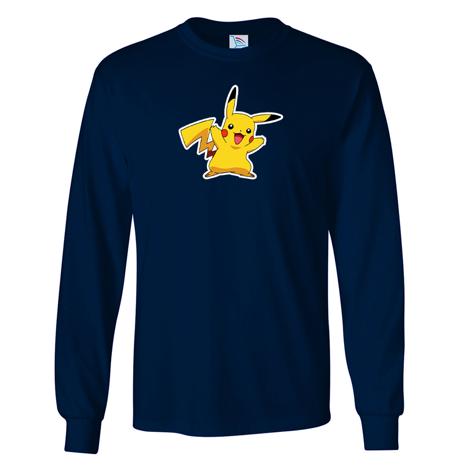 Youth Kids Pikachu Cartoon Long Sleeve T-Shirt