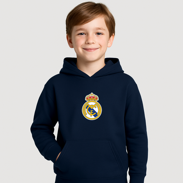 Youth Kids Real Madrid Soccer Pullover Hoodie