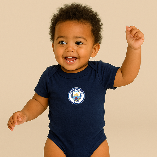 Baby Manchester City Soccer Romper Onesie
