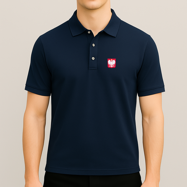 Men's Poland National Soccer Team Dry Blend Polo