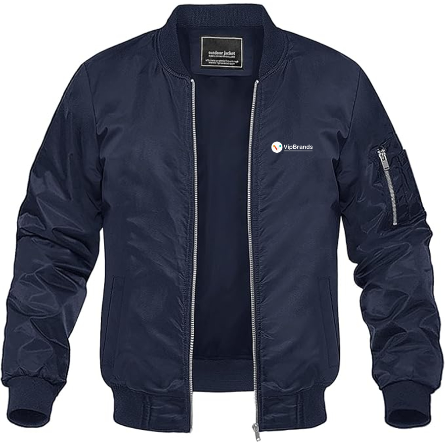 Men's VipBrands Logo Lightweight Bomber Jacket