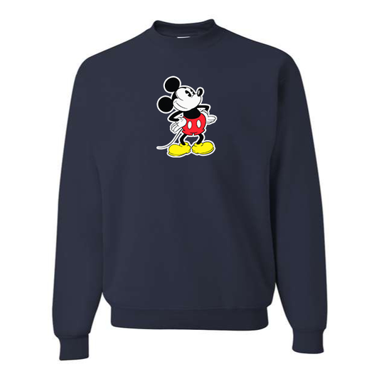 Men's Mickey Mouse Cartoon Crewneck Sweatshirt