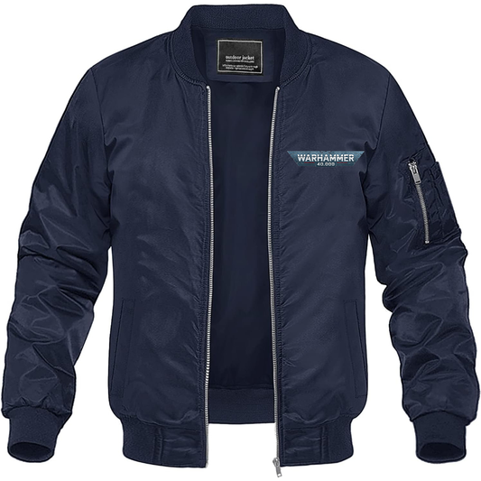 Men's Warhammer 40,000 Game Lightweight Bomber Jacket Windbreaker Softshell Varsity Jacket Coat
